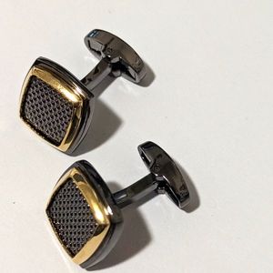 Bronze and Gold Square Cufflinks